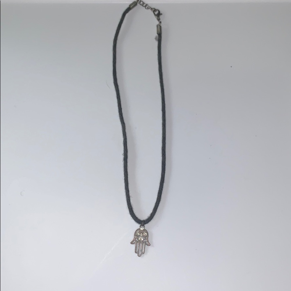 Hands hand necklace with opal beats imbedded